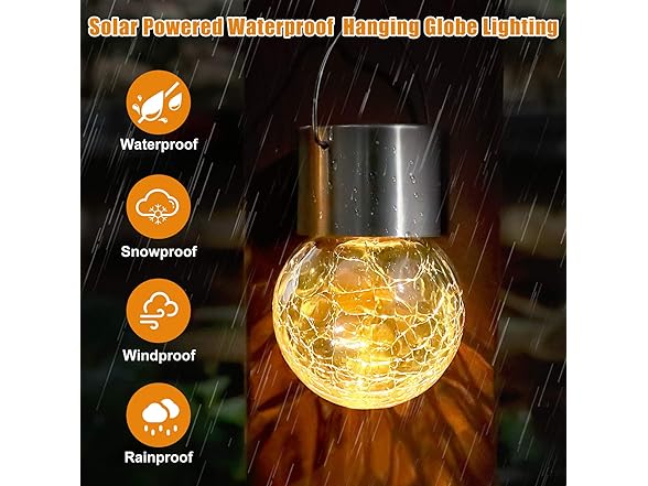 Bosceos 12Pack Hanging Outdoor Solar Lights
