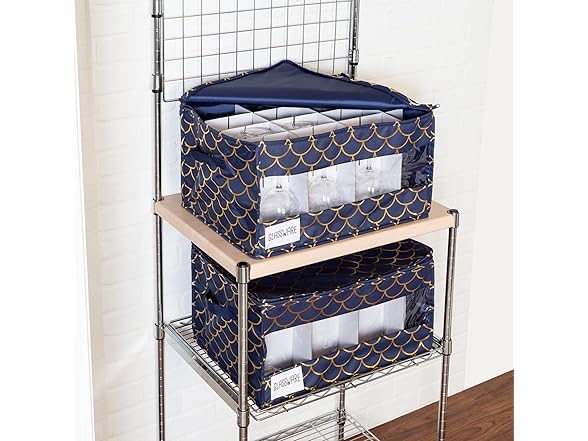 Honey-Can-Do  Stemware Storage Box Set