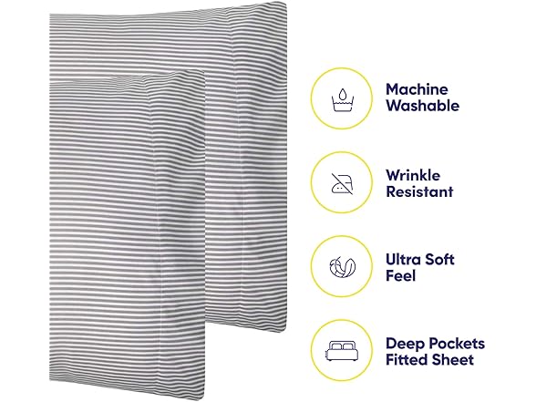 Sweet Home Collection Twin Size Bed Sheets - 4 Piece