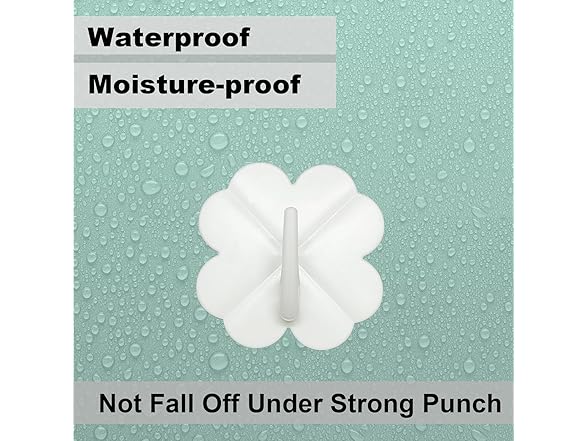 Self Adhesive Towel Hook 4pc White