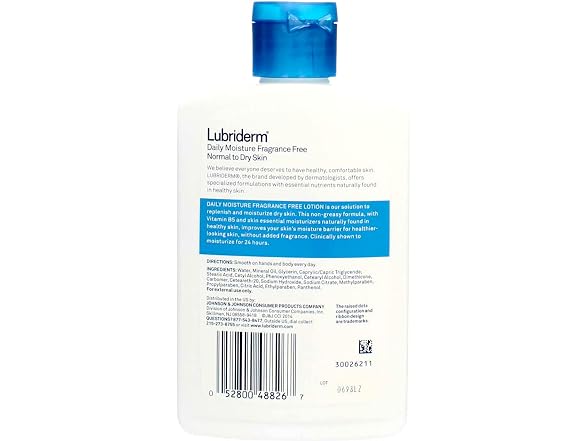 Lubriderm Fragrance Free Daily Lotion 6 oz