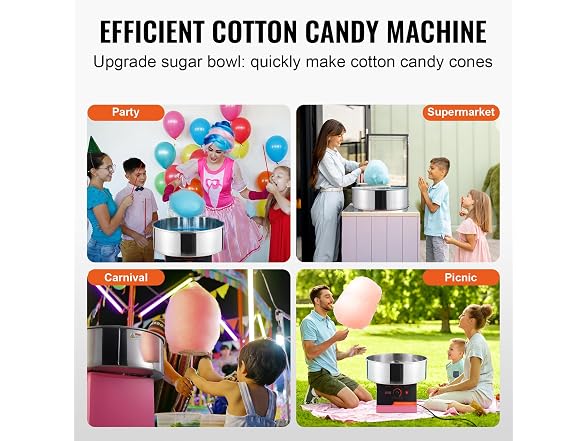 Electric Cotton Candy Machine, 1000W Candy Floss