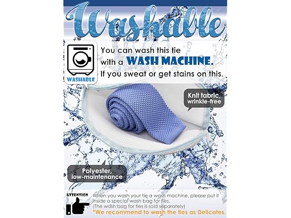 WANDM Men's Knit Tie Slim Skinny Square