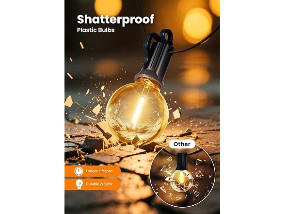 SmartDawn 29FT G40 Outdoor String Lights