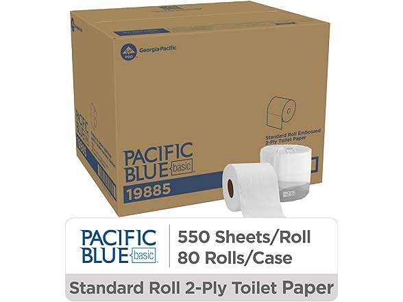 Pacific Blue 2-Ply Toilet Paper 80 Rolls
