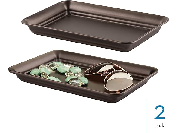 iDesign Decorative Countertop Vanity Tray Organizer