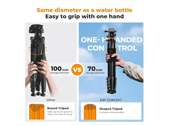 K&F CONCEPT 75 inch/190cm Camera Tripod