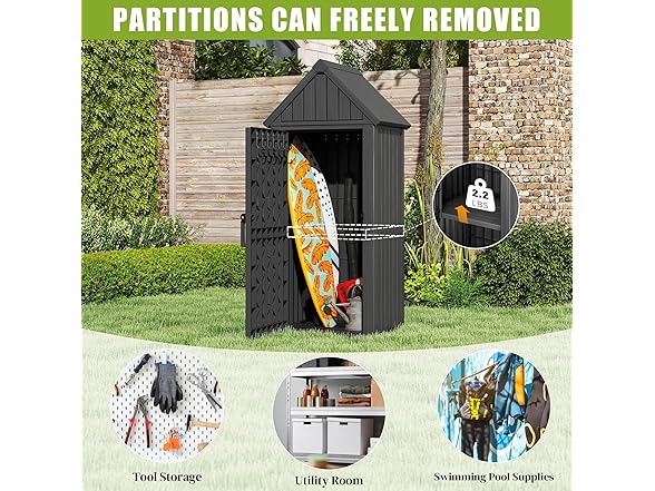 Fancyango Outdoor Resin Storage Shed