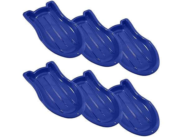 Superio Toboggan Snow Sled, 6 Pack