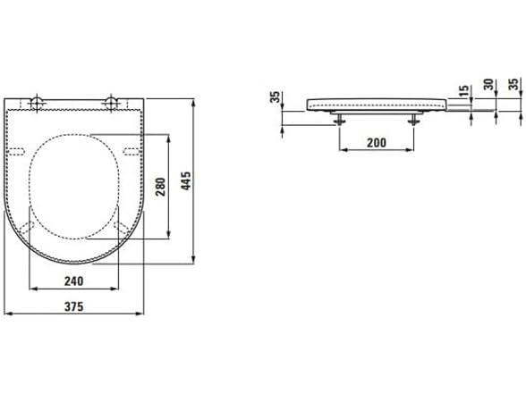 Kartell Toilet Seat Replacement with Removable Sof