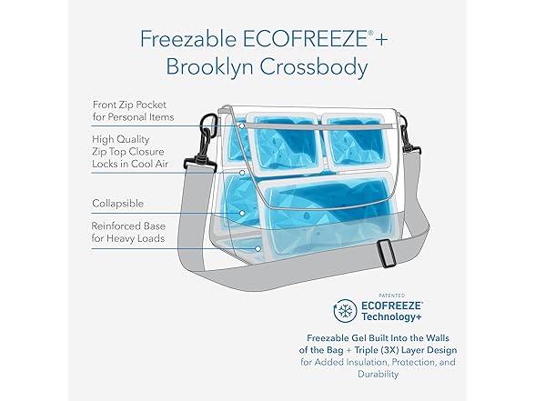 PackIt Freezable Brooklyn Crossbody Lunch Box 