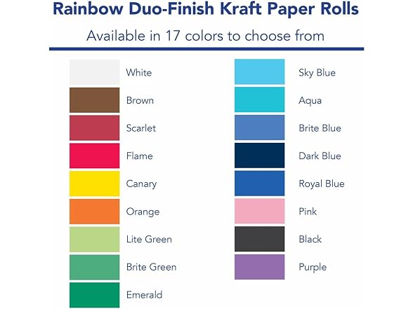 Rainbow® PAC63140 Colored Kraft Duo-Finish®