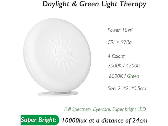 Blancka Light Therapy Lamp Emits 12000 lux