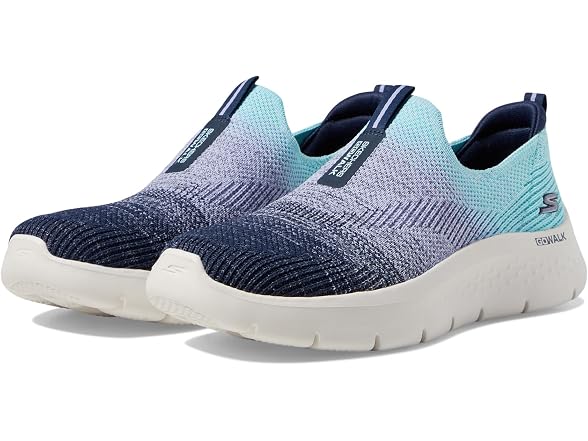 Skechers Women's Go Walk Flex Cali Sunset Sneaker, Navy/Aqua, 10