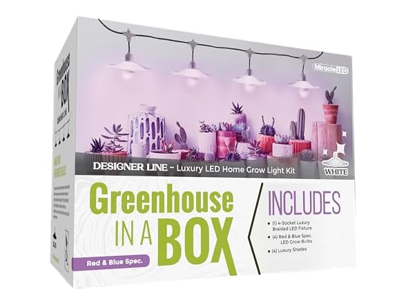 Grow Light 4-Socket White Purple 4KK