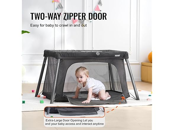 VEVOR Baby Travel Crib and Play Yard