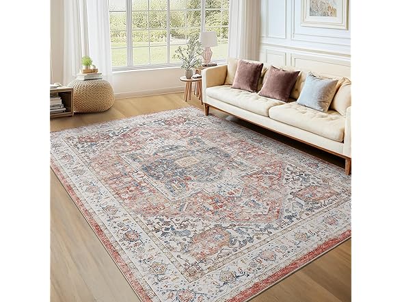 Yidanerug Non-Slip Low Pile Area Rug