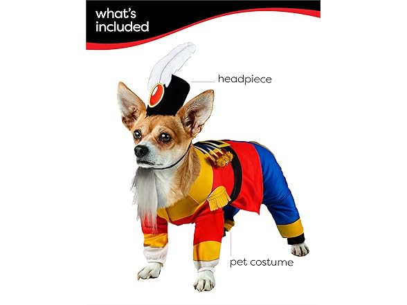 Rubies Nutcracker Pet Costume for Dogs or Cats