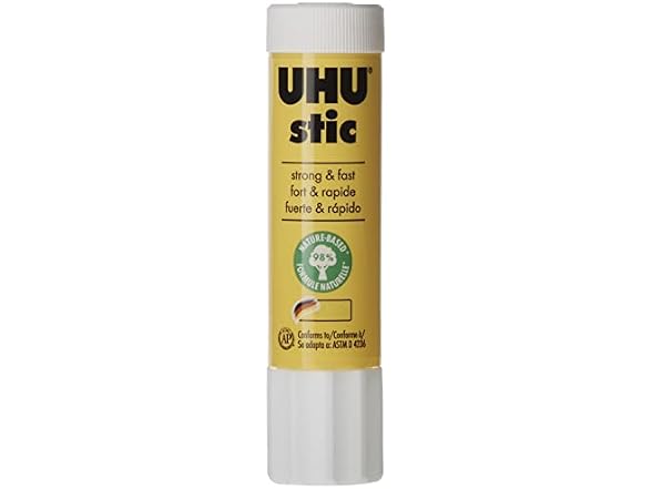 Saunders UHU Stic Permanent Glue Stick, 0.74 Clear