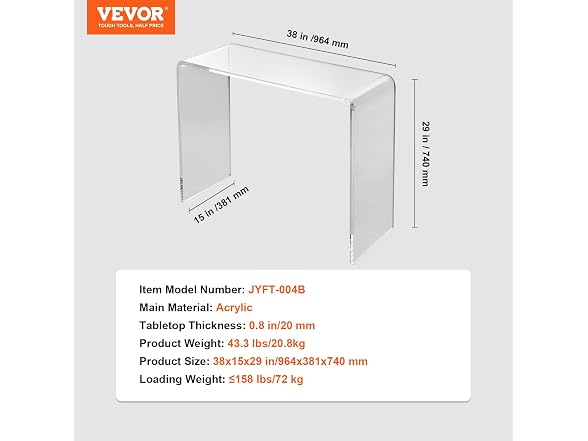 Acrylic Console Table, Clear Acrylic End Table