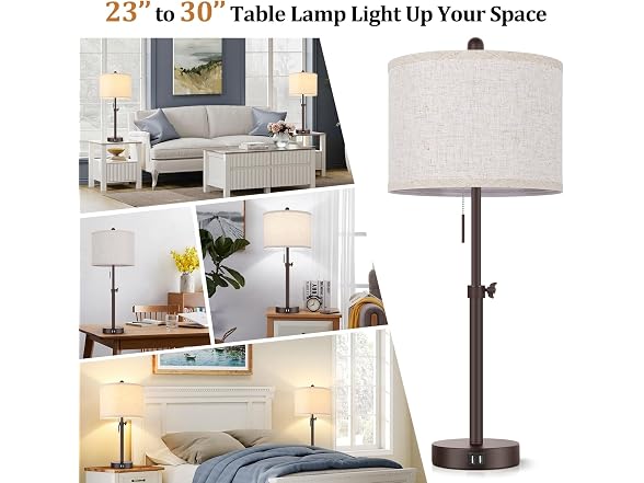 Kondras Modern Brown Table Lamps Set of 2