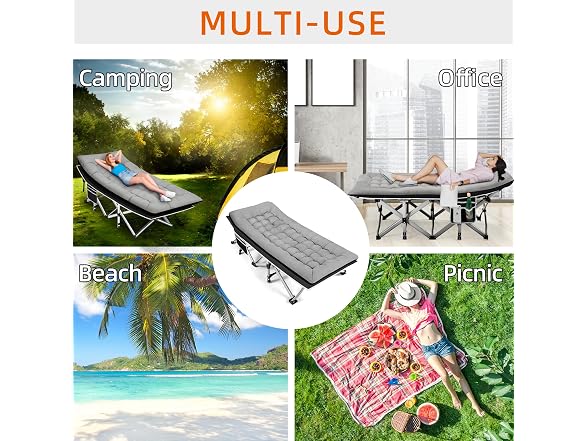 Fragess Portable Camping Cot 28" Wide