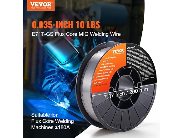 VEVOR VEVOR Flux Core Welding Wire, E71T-GS