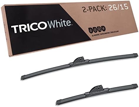 TRICO White 26" + 15" Extreme Weather Premium Winter Automotive Replacement Windshield Wiper Blades (Set of 2), Passenger and Driver Side All-Weather Beam Wiper Blades for Select Vehicle Models