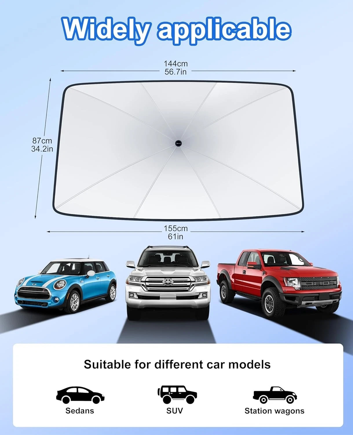 Windshield Sun Shade Umbrella - Gallery 15