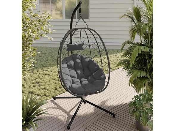Leisuremod Summit Egg Swing Chair
