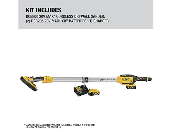 DEWALT DCE800B 20V MAX Cordless 9 in. Drywall Sander