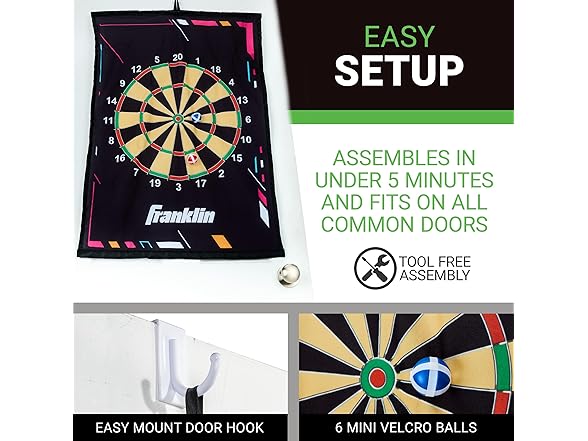 Franklin Sports Kids Dartboard Target Toss