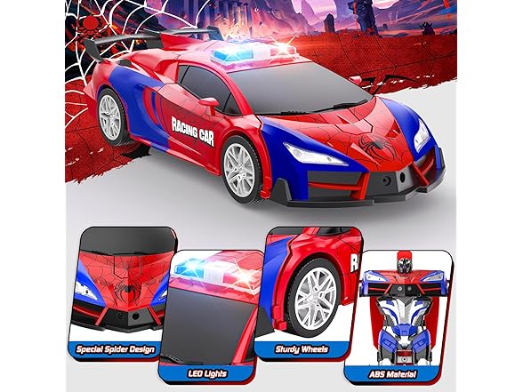 CEGOUFUN Remote Control Car with One Button Transformation