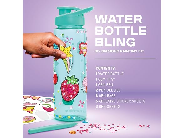 Claires Water Bottle Bling Decorating Set