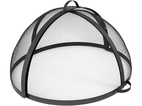 Sunnydaze 22‑Inch Round Fire Pit Spark Screen Lid