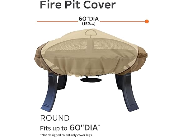 Classic Accessories 56 Inch Rectangular Fire Pit Table Cover