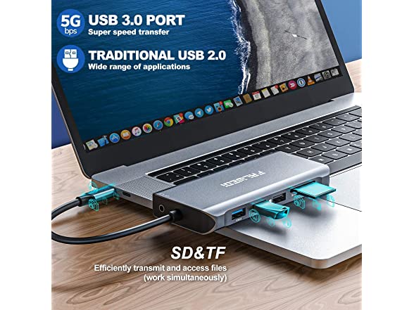 Falwedi Triple Display 12 in 1 USB C Hub (Open Box)
