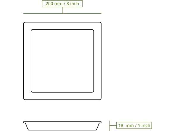 Inposable Platech Square Palm Leaf Plates