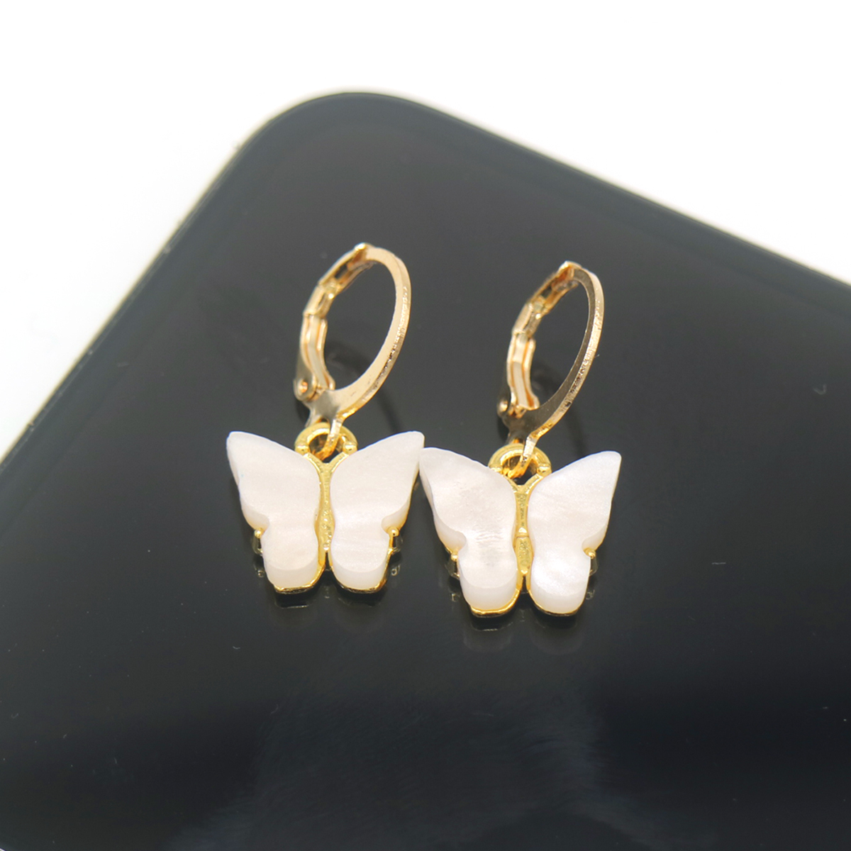 Opal Butterfly Drop Earrings - Gallery 4