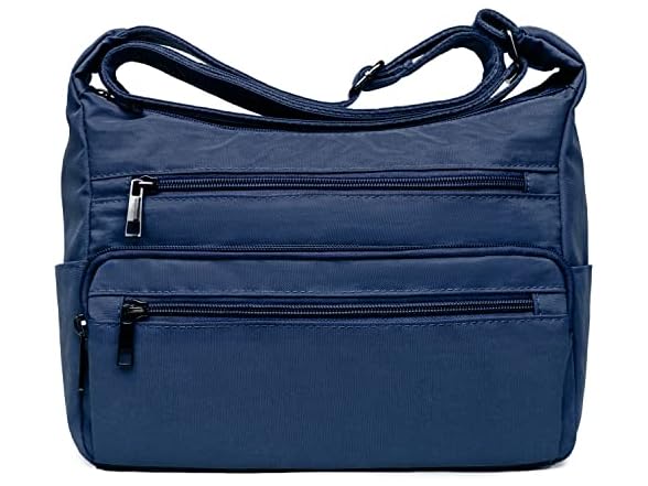 VOLGANIK ROCK RFID Purses for Women Fabric Nylon Multi Pocket Crossbody Bag Ladies Travel Handbag