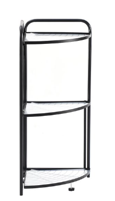 J&V Textiles 7054-BK 3-Tier Foldable Corner Shelf - Gallery 6