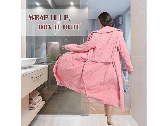 PJGGZ Women's Shawl Collar Bathrobe