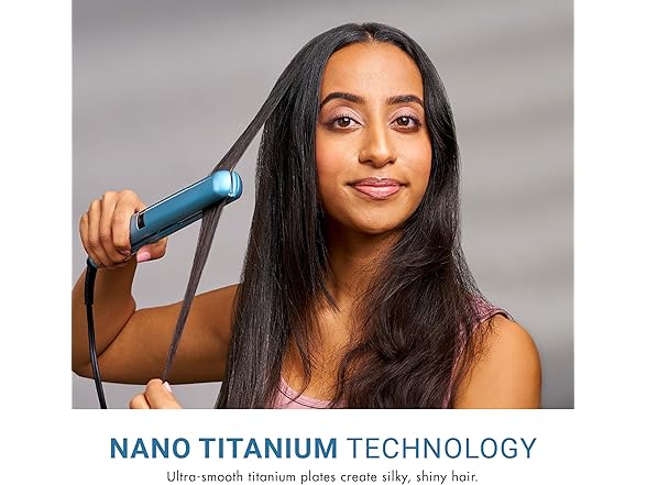 BaBylissPRO Nano Titanium Flat Iron Hair Straightener, 1"
