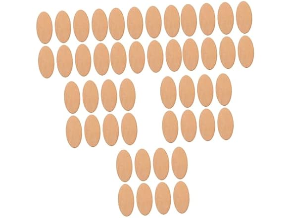 EXCEART 240 Pcs Oval Wood Trim DIY Crafts