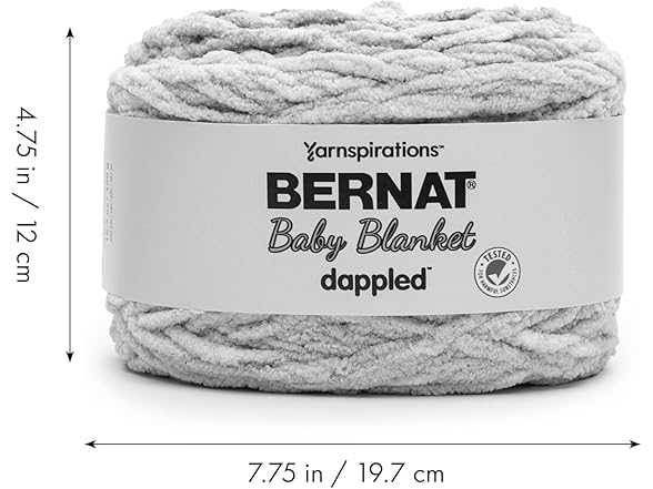Bernat Baby Blanket Dappled Charcoal Yarn
