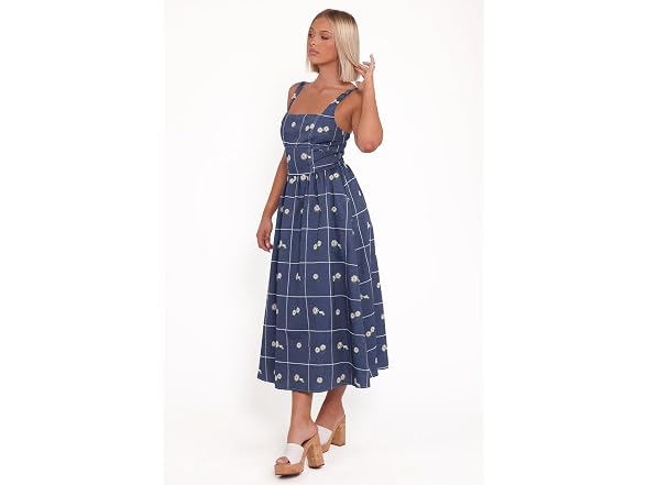 Petal & Pup Women's (M) Yolande Midi Dress - Blue