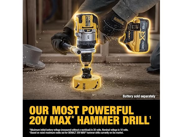 Dewalt DCD1007B 20V MAX XR 1/2in Hammer Drill Tool