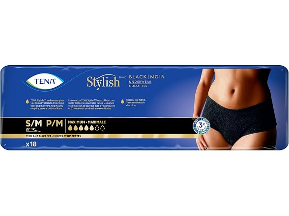 Stylish Maximum Black Incontinence