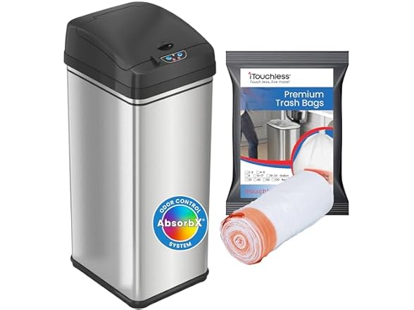iTouchless 13 Gallon Automatic Trash Can