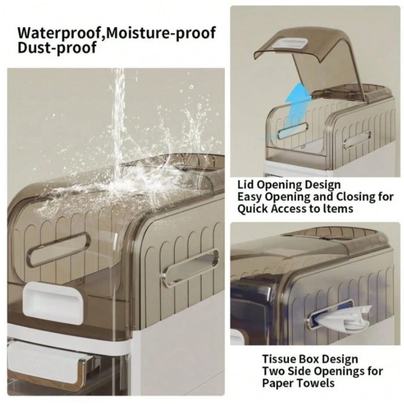 Anyask 3 Tier Bathroom Storage Cabinet - Gallery 8